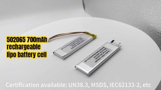 باتری قابل شارژ LP502065 3.7V 700mAh باتری لیپو با 10K NTC