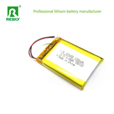 خرید سلول باتری پلیمر لیتیوم خورشیدی 603450 3.7v 1200mAh برای GPS قابل حمل online manufacture