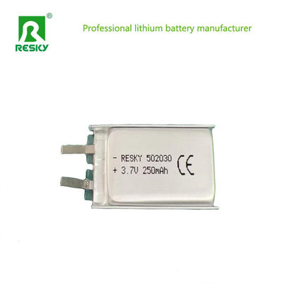 خرید باتری‌های لیپو قابل شارژ 502030 3.7 ولت 250 میلی‌آمپر ساعتی سلول‌های باتری لیتیوم یونی برای سمعی و بصری تولید آنلاین