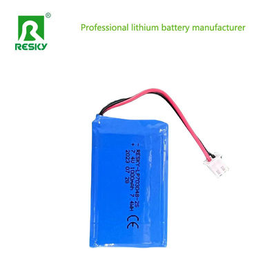خرید سلول باتری پلیمری لیتیوم 703048-2s 7.4V 1000mAh 7.4wh online manufacture