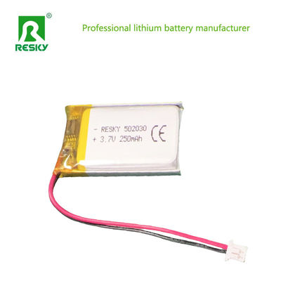 خرید سلول باتری لیتیوم پلیمر لیپو 502030 3.7v 250mAh برای اسپیکر بلوتوث online manufacture