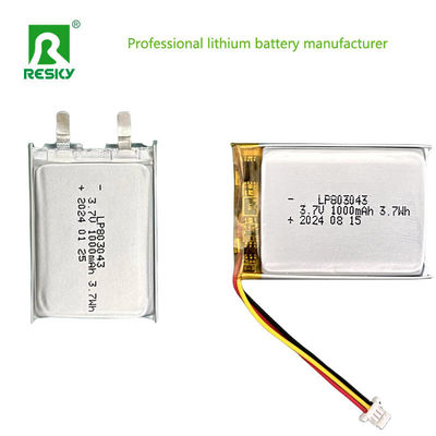 خرید باتری های پلیمر لیتیوم قابل شارژ مجدد سلول باتری لیپو 803040 3.7V 1000mAh online manufacture