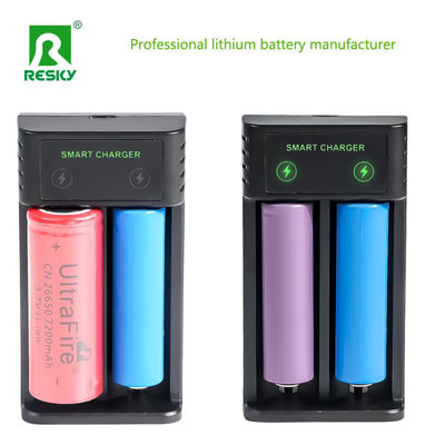 خرید شارژر باتری قابل شارژ USB هوشمند 2 اسلات برای باتری های چراغ قوه online manufacture