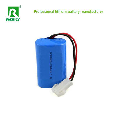 خرید 16 وات باتری لیتیوم 18650 7.4 ولت 2s1p 2200mAh باتری های لیتیوم قابل شارژ online manufacture