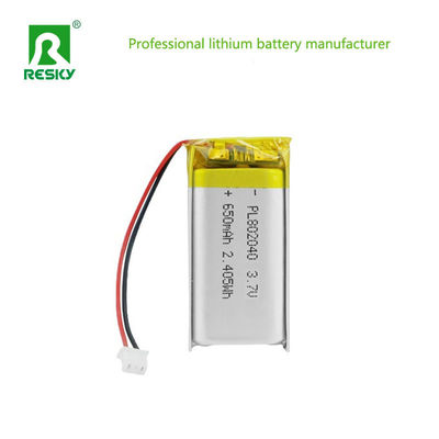 خرید Solar Lithium Cell 802040 3.7V 650mAh Rechargeable Lithium Ion Polymer Battery For Bauty Device تولید آنلاین