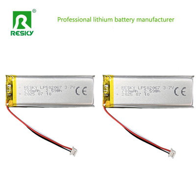 خرید باتری لیتیوم لیپو قابل شارژ 502067 3.7V 700mAh سلول لیتیوم برای دستگاه های زیبایی دستی تولید آنلاین
