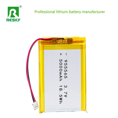 خرید سلول لیتیوم LP955565 3.7V 5000mAh 18.5wh باتری پلیمر لیتیوم خورشیدی برای ماساژور قابل حمل تولید آنلاین