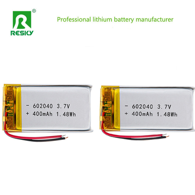 خرید باتری سلول خورشیدی لیتیوم پلیمری 602040 450mAh 3.7V قابل شارژ، بسته باتری لیپو تولید آنلاین