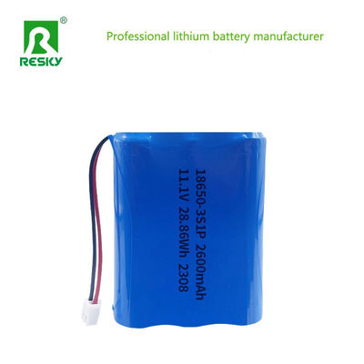 خرید 18650 Batteries 11.1V 3s 2600mAh 28.86wh Rechargeable Li-ion Lithium Ion Battery Pack تولید آنلاین