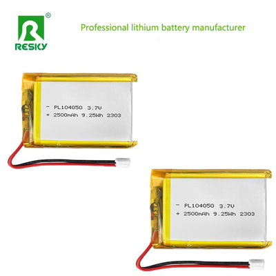 خرید Li-Ion Battery Cell 104050 3.7v 7.4v 2500mAh 9.25wh Rechargeable Li-Polymer Battery Pack تولید آنلاین