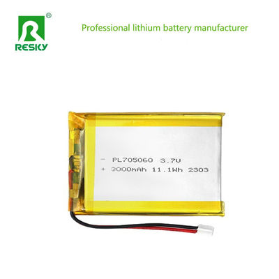 خرید Rechargeable Lipo Batteries Cell 705060 3000mAh 3.7V 11.1wh Power Li-ion Polymer Battery Pack تولید آنلاین