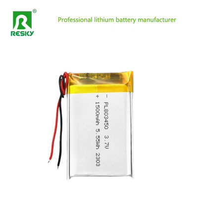خرید Flat Power Lithium Battery Cell 803450 3.7v 1500mAh 5.55wh Rechargeable Lipo Polymer Battery Pack تولید آنلاین