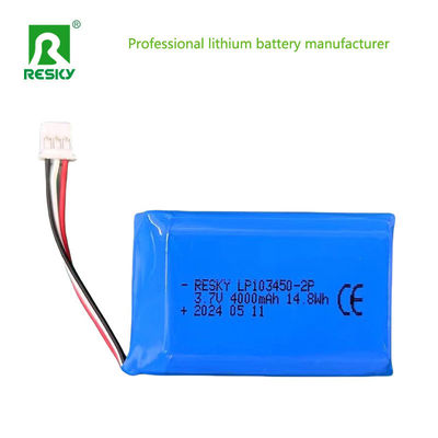 بسته باتری پلیمر لیتیوم قابل شارژ 103450 2p 4000mAh 3.7V برای PDA