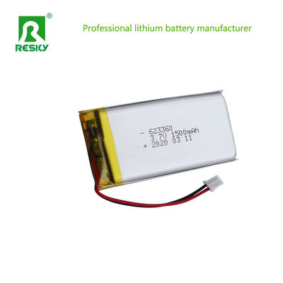 سلول باتری پلیمر لیتیوم قابل شارژ 1500mAh 603060 3.7v برای بلندگو بلوتوث