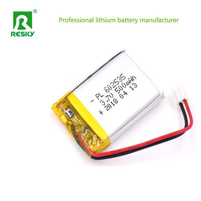 سلول باتری پلیمر لیتیوم مربع 602535 3.7V 4.2V 400mAh برای ساعت هوشمند