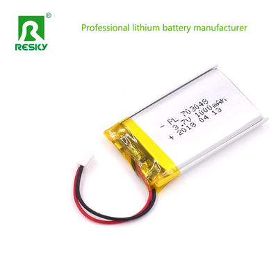 سلول باتری پلیمر لیتیوم خورشیدی 703048 1000mAh 3.7V برای الکترونیک مصرفی