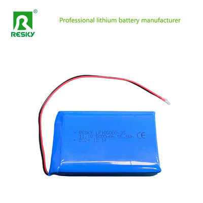 سلول باتری پلیمر لی خورشیدی 105080 3S 11.1V 5000mAh برای قایق کنترل از راه دور