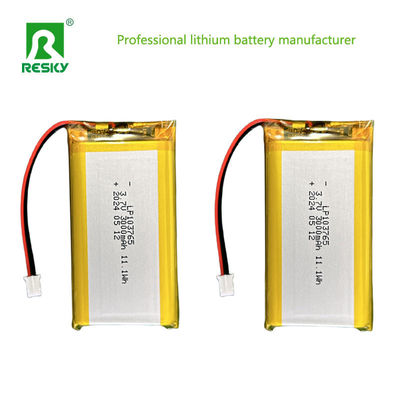 سلول پلیمر لی قابل شارژ 103765 3.7V 3000mAh 11.1wh برای دوربین دیجیتال