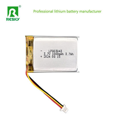 کیسه باتری پلیمر لیتیوم خورشیدی سلول 803040 3.7V 1000mAh 3.7wh قدرت