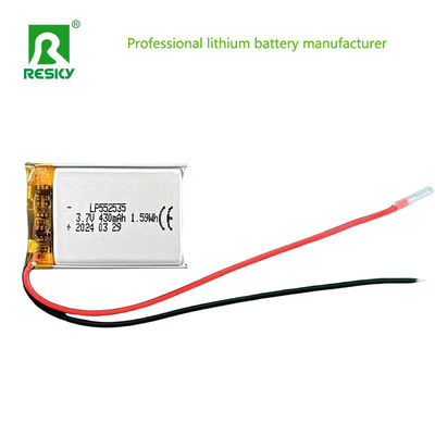 سلول باتری پلیمر لیتیوم قابل شارژ مجدد 552535 3.7V 430mAh باتری های لیپو