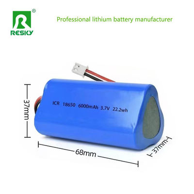 بسته باتری لیتیوم یون قابل شارژ 11.1 ولت 3s 18650 2200mAh برای چراغ دوچرخه