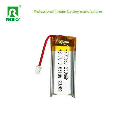 باتری پلیمر لیتیوم قابل شارژ قابل حمل 701230 3.7v 230mAh برای دستگاه های الکترونیکی کوچک