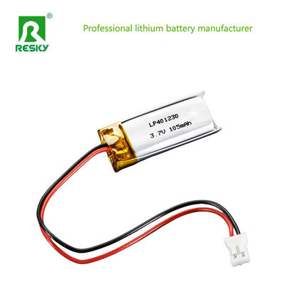 قدرت باتری لیپو 401230 3.7v 105mAh باتری پلیمر لیتیوم یون قابل شارژ برای ساعت هوشمند