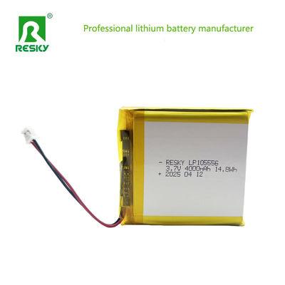 سلول یون لیتیوم 105556 3.7v 4000mAh 14.8wh باتری پلیمر یون لیتیوم قابل شارژ