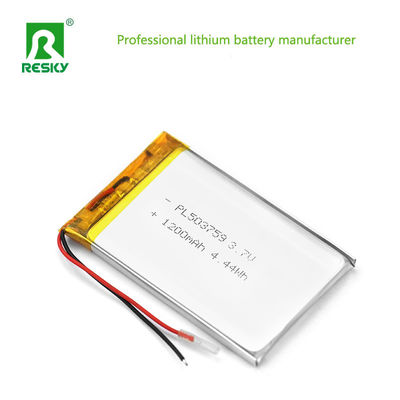 سلول اليون ليتيوم خورشيد 503759 3.7v 1200mAh باتري لي-پومر قابل شارژ