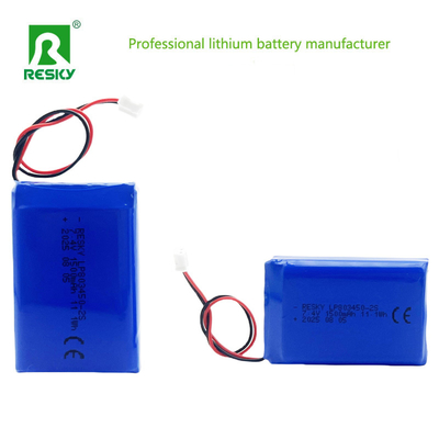 Power Lithium Polymer Battery Pack 803450 2S 7.4V 1500mAh 11.1wh lipo battery for tracking device