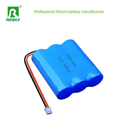 بسته باتری لیتیوم یونی 11.1 ولت 3s 18650 2600mAh 28.86wh باتری های قابل شارژ برای لامپ LED