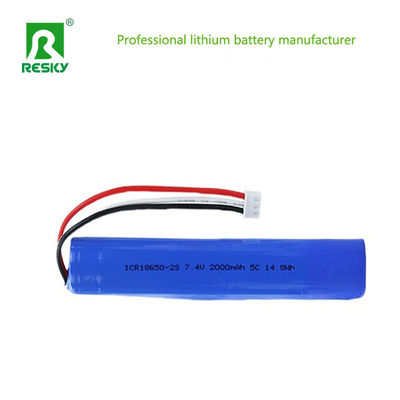 باتری لیتیوم خورشیدی قابل شارژ 18650 7.4v 3500mAh Power Lithium Ion Battery Pack